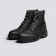 Grenson Fred Tech, Men's Brogue Derby Boots, Black On Vibram Sole Size: UK 7