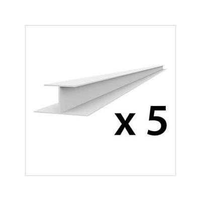 Proslat 8 ft. PROCORE PVC Slatwall H-Trim (5-Pack)