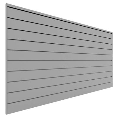 Proslat 8' x 4' Slatwall PVC Wall Panels and Trims (Light Grey)