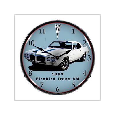 Collectable Sign and Clock 1969 Firebird Trans Am Backlit Wall Clock