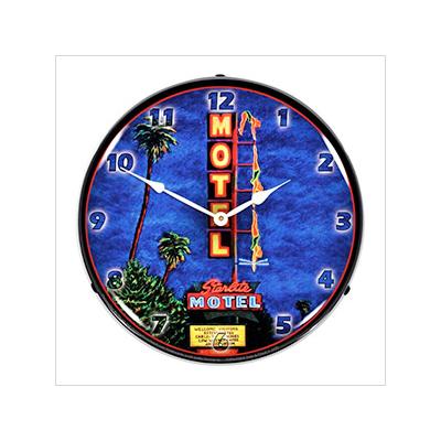 Collectable Sign and Clock Starlite Motel Backlit Wall Clock