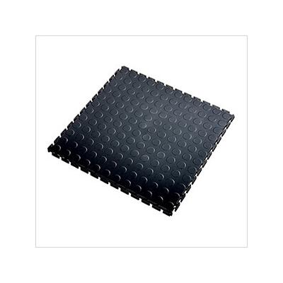 Lock-Tile 5mm Black PVC Coin Tile (50 Pack)