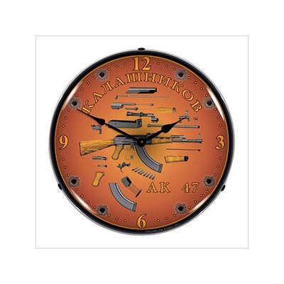 Collectable Sign and Clock AK 47 Backlit Wall Clock