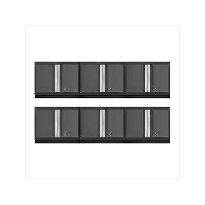 NewAge Garage Cabinets 6 x BOLD Series Grey Wall Cabinets