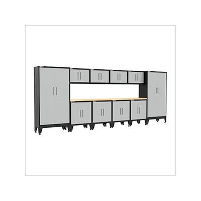 Armadillo Tough Grey 12-Piece Garage Cabinet Set with Levelers