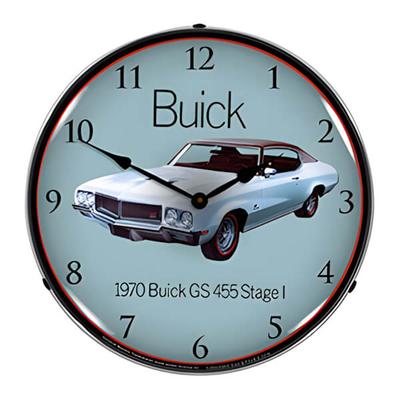 Collectable Sign and Clock 1970 Buick GS 455 Stage 1 Backlit Wall Clock