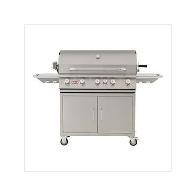 Bull Outdoor Products Brahma 38-Inch 5-Burner 90K BTUs Grill Cart with Lights and Rotisserie (Natural Gas)