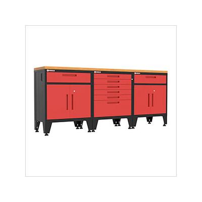 Armadillo Tough Red 4-Piece Garage Cabinet Set with Levelers