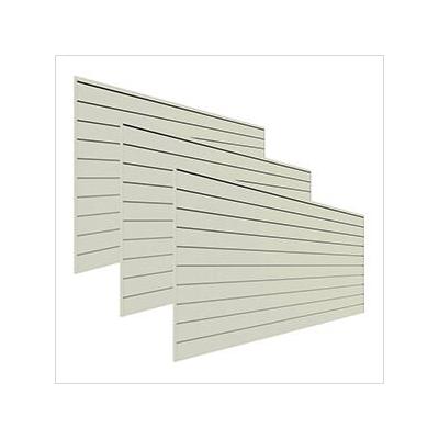 Proslat 8' x 4' PVC Wall Panels and Trims (3-Pack Sandstone)