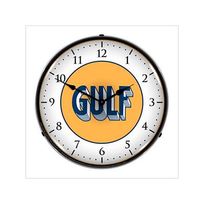 Collectable Sign and Clock Gulf 1920 Backlit Wall Clock