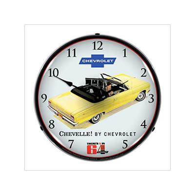 Collectable Sign and Clock 1964 Chevelle Convertible Backlit Wall Clock