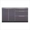 NewAge Outdoor Kitchens Aluminum Slate 3-Piece Outdoor Kitchen Set with Countertops