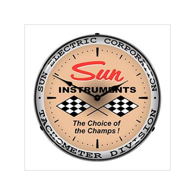 Collectable Sign and Clock Sun Tachometer Division Backlit Wall Clock