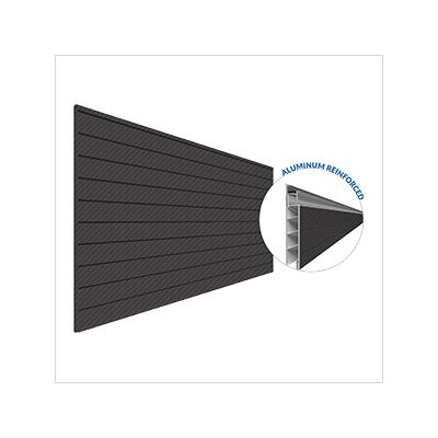 Proslat 8 ft. x 4 ft. PROCORE+ PVC Carbon Fiber Slatwall