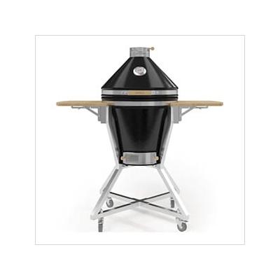 NewAge Outdoor Kitchens 22-Inch Kamado Charcoal Grill with Cart (Midnight Black)