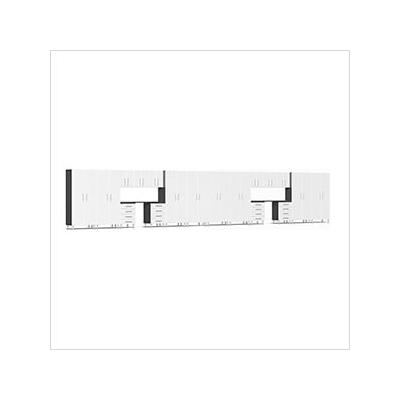 Ulti-MATE Garage Cabinets 20-Piece Garage Cabinet Kit with Channeled Worktops in Starfire White Metallic