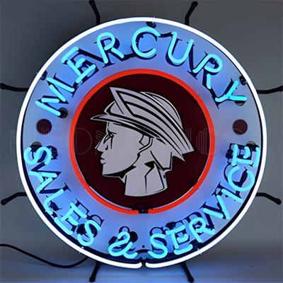 Neonetics Mercury Sales and Service 24-Inch Neon Sign