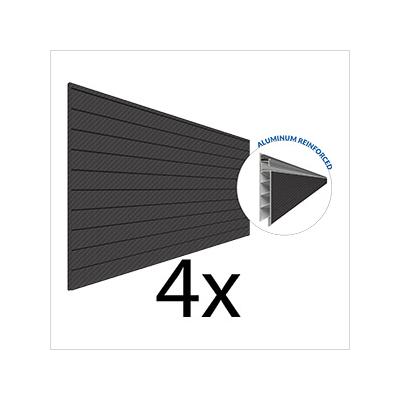 Proslat 8 ft. x 4 ft. PROCORE+ PVC Carbon Fiber Slatwall (4-Pack)