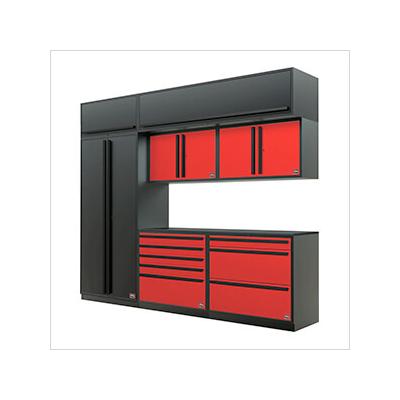 Proslat Garage Cabinets Barrett-Jackson 8-Piece Garage Cabinet System with Powder Coated Countertop