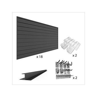 Proslat Complete Slatwall Wall Storage Bundle (Charcoal)