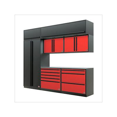 Proslat Garage Cabinets Barrett-Jackson 8-Piece Garage Cabinet System with Stainless Steel Countertop