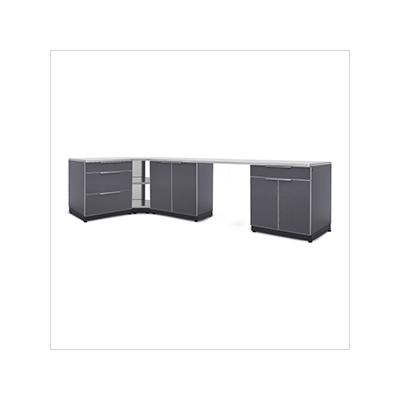 NewAge Outdoor Kitchens Aluminum Slate 6-Piece Outdoor Kitchen Set with Countertops