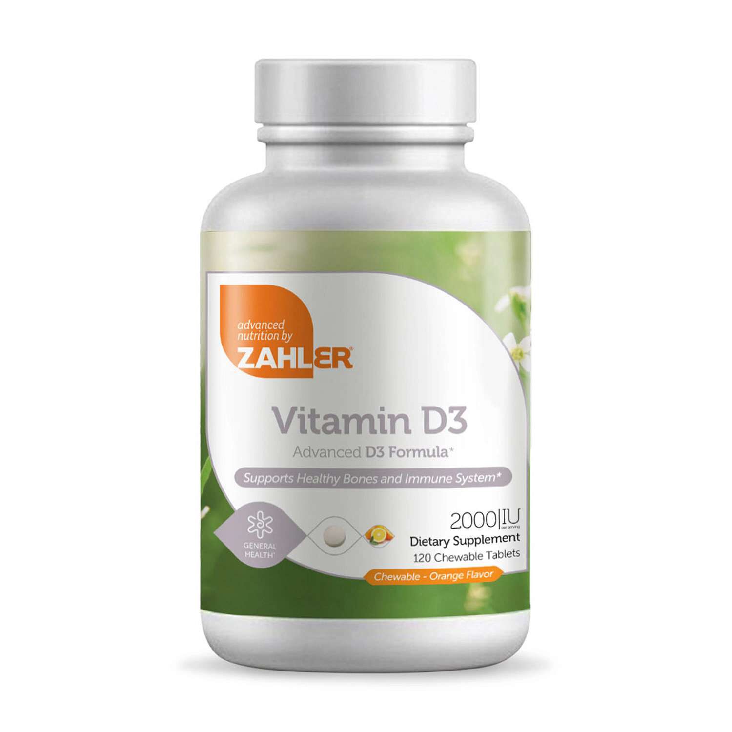 Vitamin D3 Chewable 2000 Iu Healthy - 120 Tablets (120 Servings)