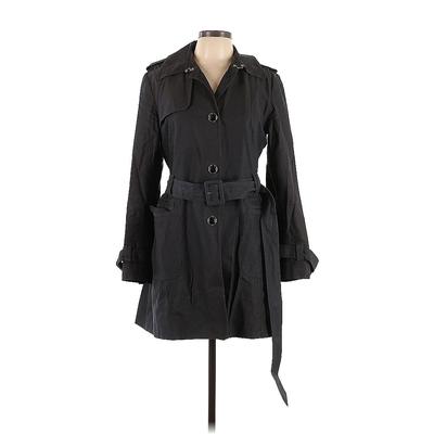Banana Republic Trenchcoat: Black Jackets & Outerwear - Women's Size Large