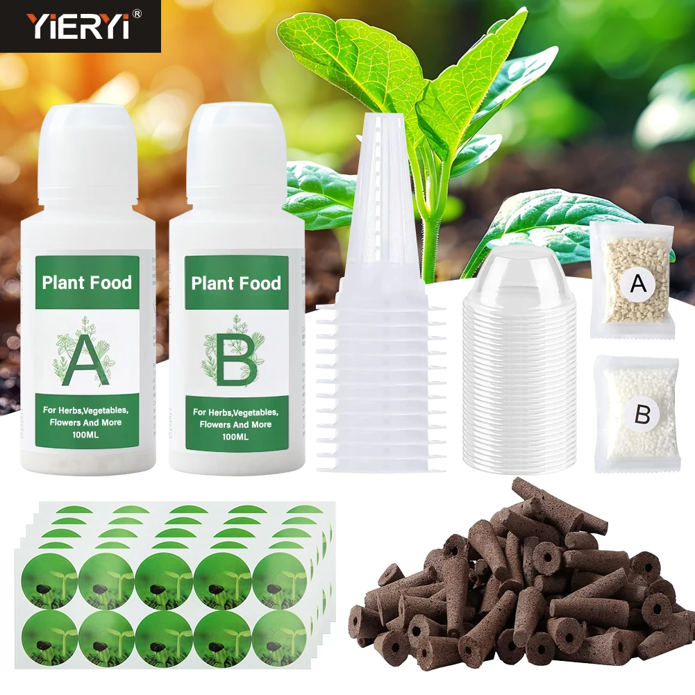 128 Teile/schachtel Allgemeine Boden Hydrokultur Liefert Wachsende Pods Kit Schwämme AB Nährstoff Dünger für Pflanzen Gartenarbeit Landwirtschaft Image