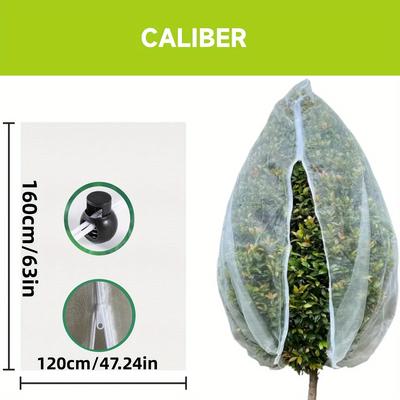 TEMU 1pc Garden Net, Net With Drawstring And Zipper, Garden Insect Net Plant Cover Fruit Tree Net, Used To Protect Plants, Fruits, Citrus Flowers From Insects Image