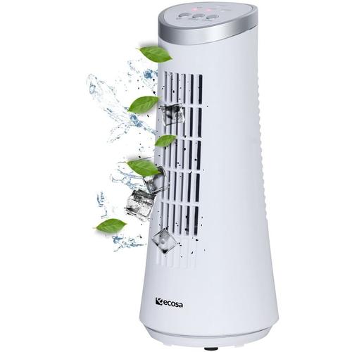 Ecosa - Turm Tischventilator Weiß Mini Ventilator Ventilator