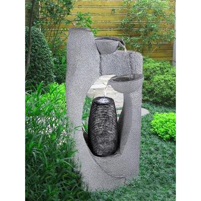 Köhko Springbrunnen Kanne mit LED-Beleuchtung Wasserspiele für Outdoor + Indoor Gartenbrunnen Image