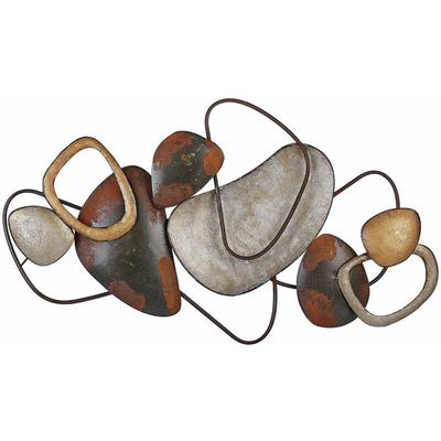 Beliani - Wanddekoration Braun Eisen Geometrisch Steinoptik Einteilig Handgemacht Modern Wandobjekt Image