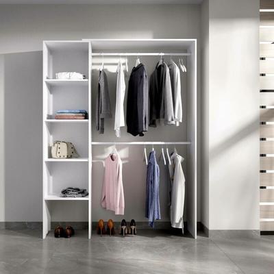 Kleiderschrank Dgolett, Struktur für begehbaren Kleiderschrank, offene Garderobe, 140 x 40 x 187