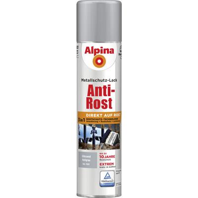 Alpina - Sprühmetallschutz-Lack Anti Rost 400 ml grau glänzend Sprühlack Lack Image