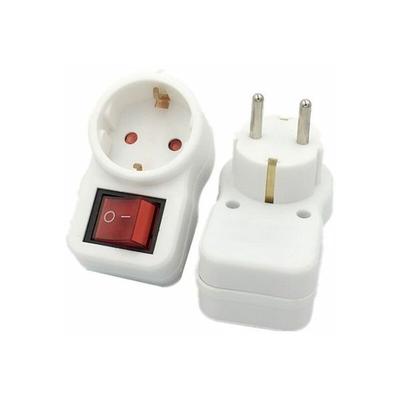 Adapter mit 16A Schuko 250V Stecker und 2-poligem Schalter - V-tac Image