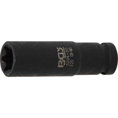 Kraft-Steckschlüssel-Einsatz E-Profil, tief Antrieb Innenvierkant 12,5 mm (1/2") SW E20 Image