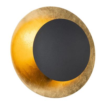 Qazqa - Art-Deco-Wandleuchte schwarz mit Gold - Emilienne Image