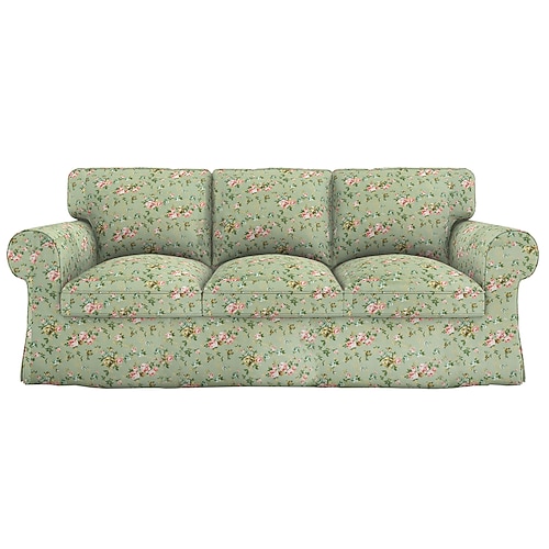 3-Sitzer Sofa-Bezug 100% reine Baumwolle Blumen gesteppte Bezüge für 3-Sitzer Sofa Image