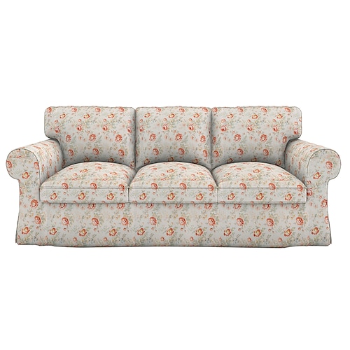 3-Sitzer Sofa-Bezug 100% reine Baumwolle Blumen gesteppte Bezüge für 3-Sitzer Sofa Image