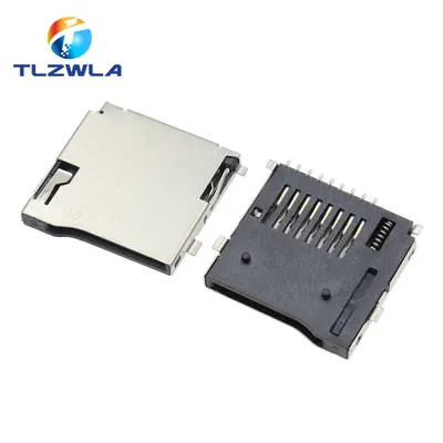 10PCS 9Pin Micro SD Card Slot Connectors, Size 14*15mm TF Card Deck, Fit For Phone, Tablet, Vehicle