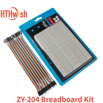 ZY-204 Breadboard 20cm Dupont Wire Kit Experimental Bench Solderless Circuit Test Version Male To