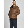 Bikerjacke "ROCKY JACKET", Herren, Gr. XXL, braun (cognac), Web, Obermaterial: 88% Polyester, 12% Viskose, JACK & JONES PLUSSIZE, unifarben, modisch, normal normal, Langarm, Jacken, bis Größe 6XL