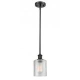 516-1S-BK-G112-L-LED-Innovations Lighting-Large Cobbleskill-3.5W 1 LED Pendant in Art Nouveau Style-9 Inches Wide by 14 Inches High Matte Black