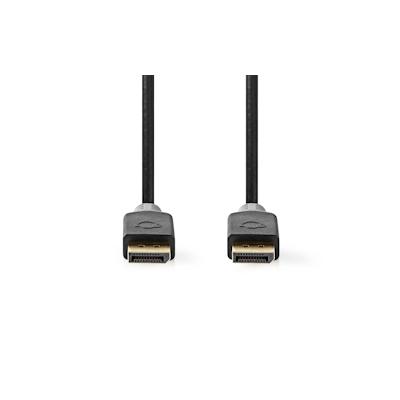 Nedis Displayport-Kabel - DisplayPort Stecker - DisplayPort Stecker - 8K@60Hz - Vergoldet - 2.00 m - Rund - PVC - Anthrazit - Box Image