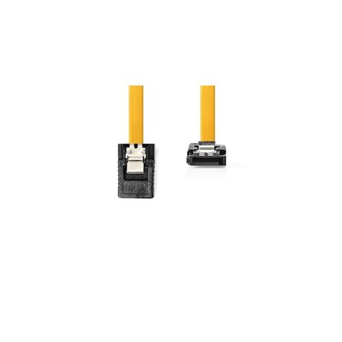 Nedis SATA Kabel - 6 Gbps - SATA 7-Pin-Buchse - SATA 7-Pin-Buchse - Vernickelt - 1.00 m - Flach - PVC - Gelb - Plastikbeutel