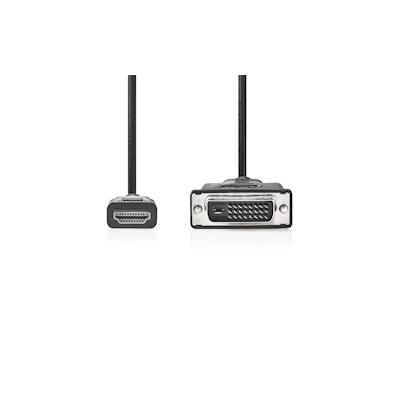 Nedis HDMI -Kabel - HDMI Stecker - DVI-D 24+1-Pin Stecker - 1080p - Vernickelt - 2.00 m - Gerade - PVC - Schwarz - Label Image