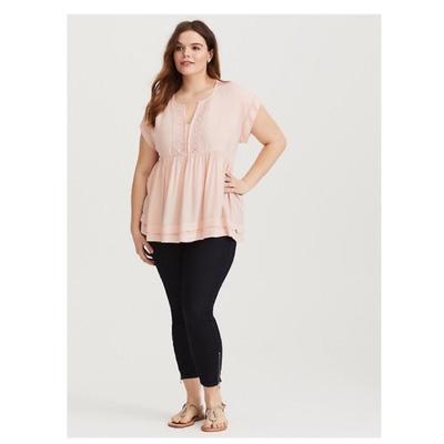Torrid Tops | Torrid Blush Babydoll Shirt Size 2x (New) | Color: Pink | Size: 2x