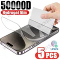 5 pezzi pellicola idrogel per iPhone 17 16 16e 15 14 13 12 11 Pro Max Plus 12 13 Mini 8 7 Plus SE XR X XS protezione schermo a copertura totale