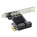 Scheda di espansione PCIe SATA III a 4 porte Scheda controller PCIe da 6 Gbps SATA 3.0 a PCI-e 1X Adattatore PCI Express Scheda aggiuntiva PCI-E X4 X8 X16